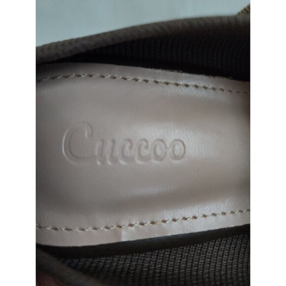 CUCCOO Women's Minimalist Pointed Closed Toe Slip-On Flat Mules Khaki Size 38 - Picture 13 of 13